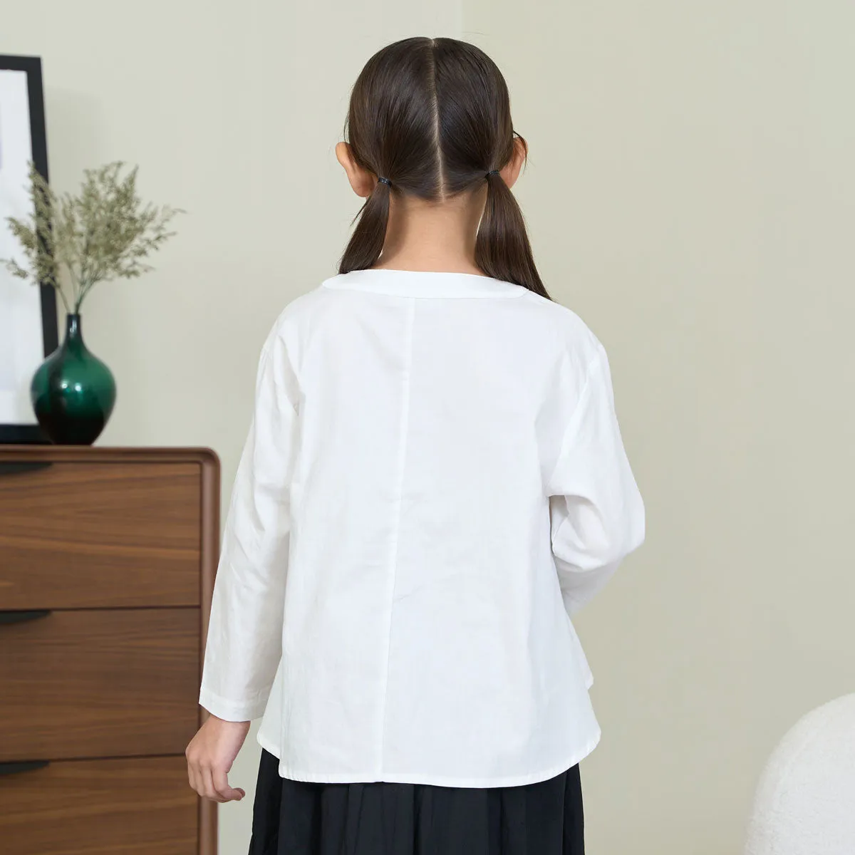Girl V-Neck Flowy Blouse