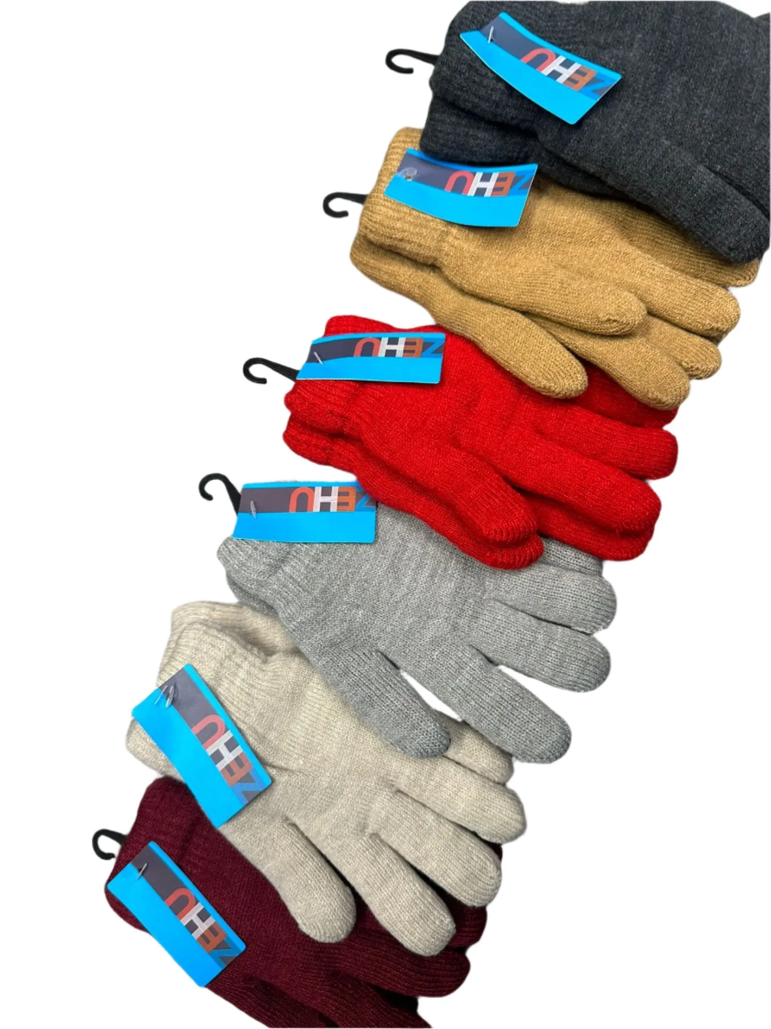 gloves double layer - light grey