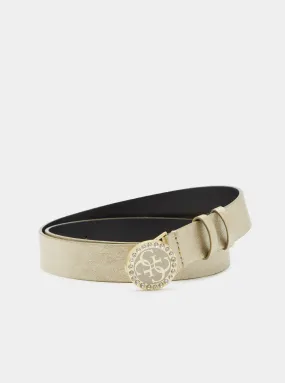 Gold Aida Logo Buckle Belt