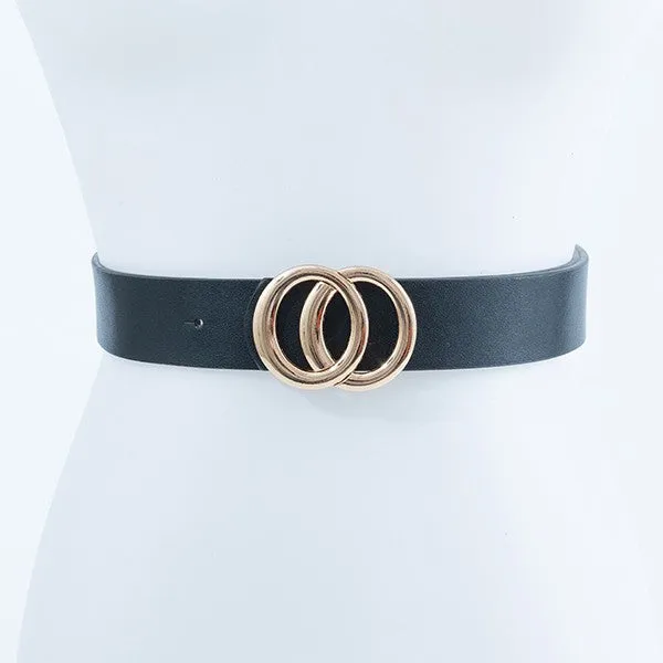 GOLD CIRCLE BUCKLE FASHION BELT