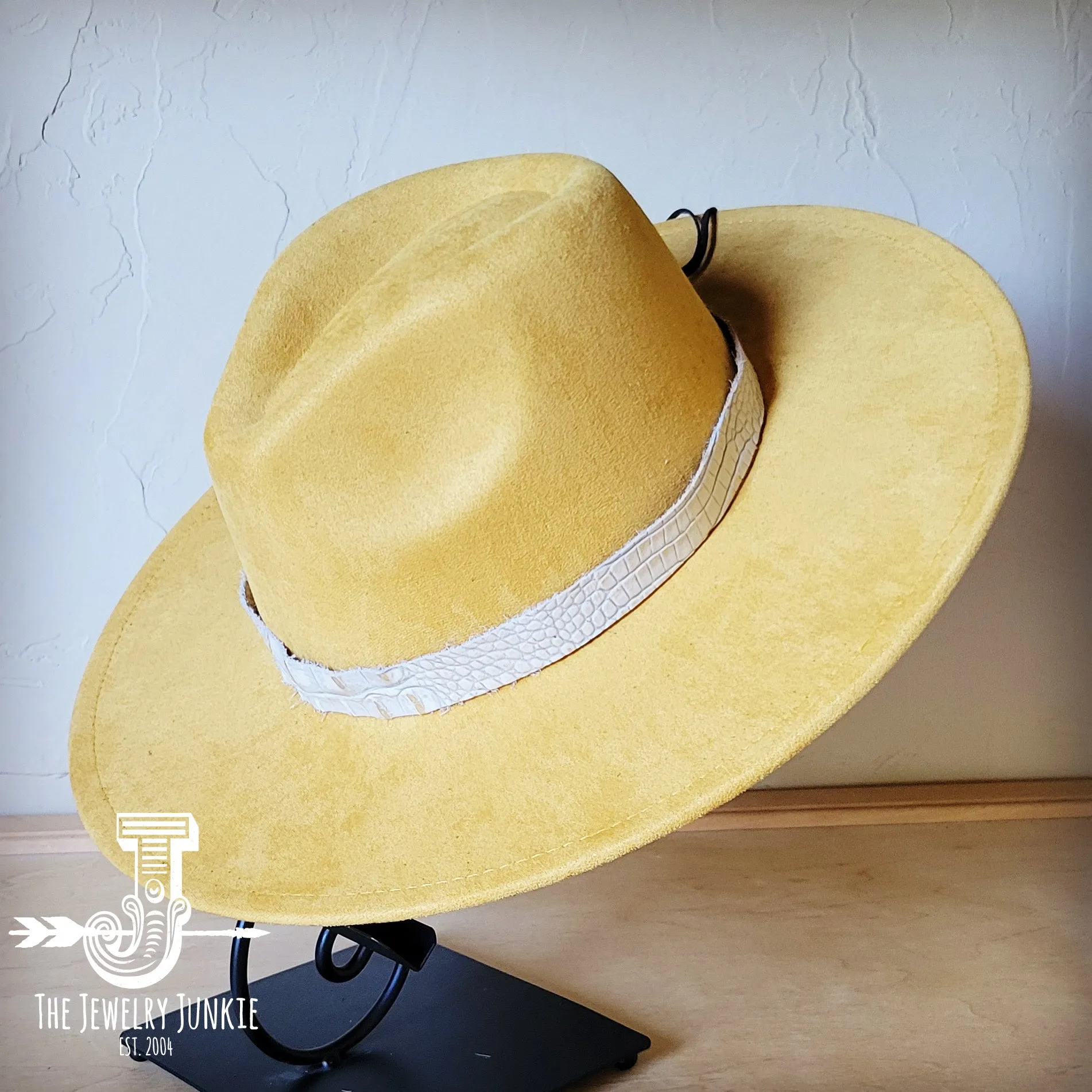Gold Gator Western Leather Band w/ Choice of Boho Hat 985a