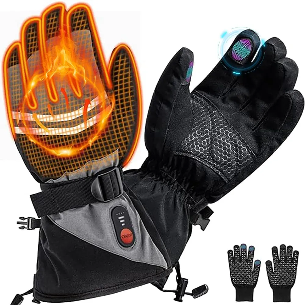 Heated Gloves for Men Women,Knit Gloves, 7.4V 3200mAh Quick Heating Mittens with Touchscreen for Winter Outdoor Work,Skiing,Cycling,Running,Hiking,Snowboarding