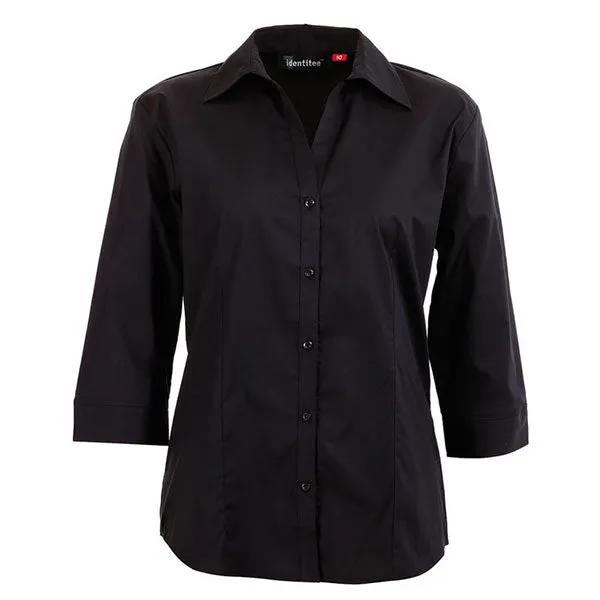Identitee Women's Black Rodeo 3/4 Sleeve Shirt