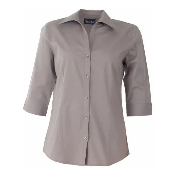 Identitee Women's Taupe Rodeo 3/4 Sleeve Shirt
