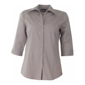 Identitee Women's Taupe Rodeo 3/4 Sleeve Shirt