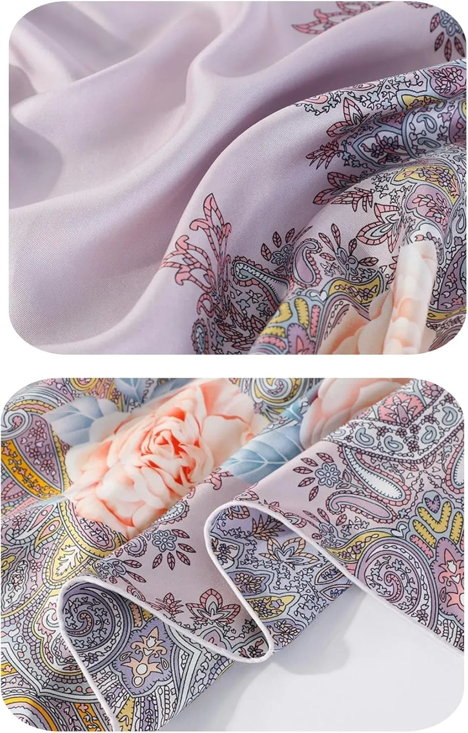 Jeelow 100 Real Mulberry Silk Scarfs 34x34 Or 25x25 Inches Square Shawl Wrap For Women Hair Wrapping