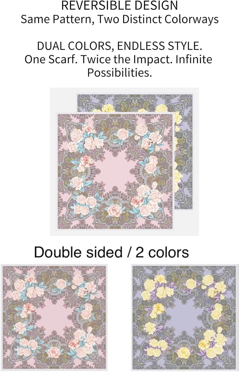 Jeelow 100 Real Mulberry Silk Scarfs 34x34 Or 25x25 Inches Square Shawl Wrap For Women Hair Wrapping