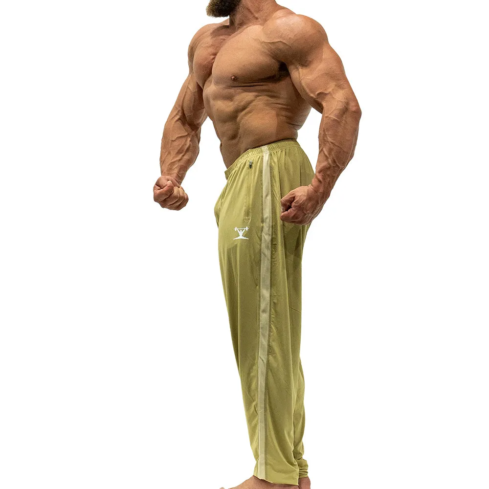 Jujimufu Stretchy Pants - Gold w/Khaki
