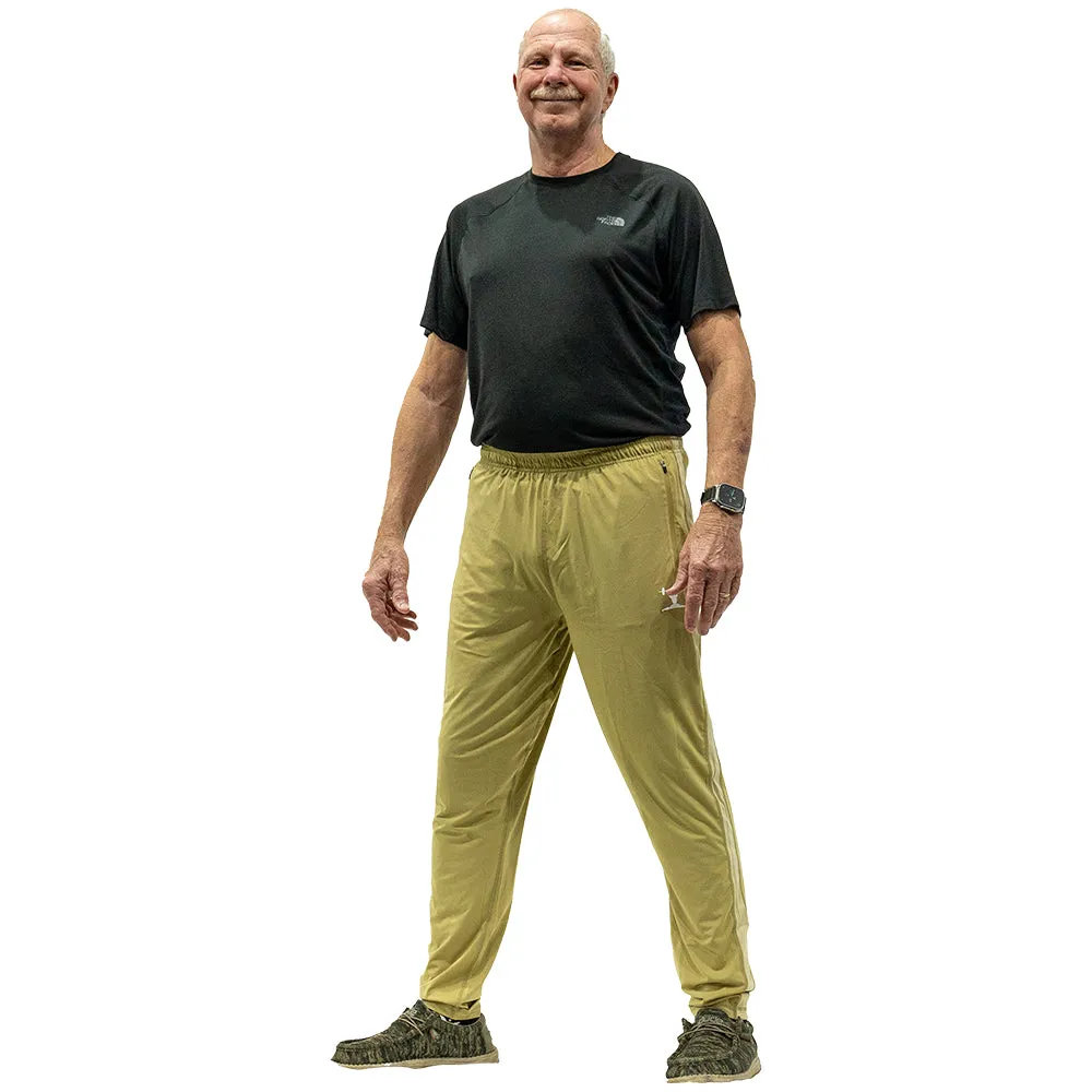 Jujimufu Stretchy Pants - Gold w/Khaki