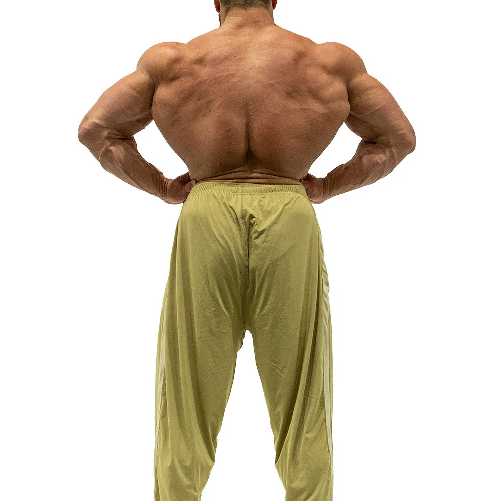 Jujimufu Stretchy Pants - Gold w/Khaki