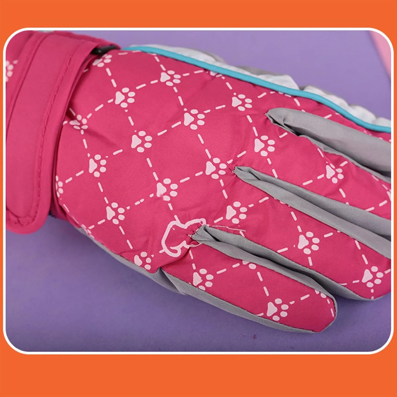 Kids Ski Gloves Children Winter Snow Mittens Boys Girls Outdoor Travel Sports Riding Thermal Gloves for 5-8 Years Kids