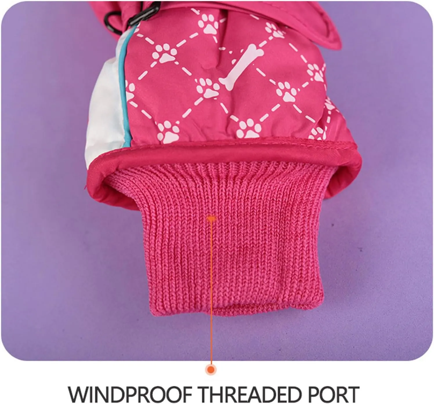 Kids Ski Gloves Children Winter Snow Mittens Boys Girls Outdoor Travel Sports Riding Thermal Gloves for 5-8 Years Kids