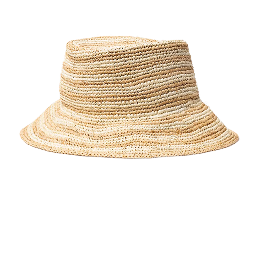 L Space Isadora Bucket Hat - Natural Stripe