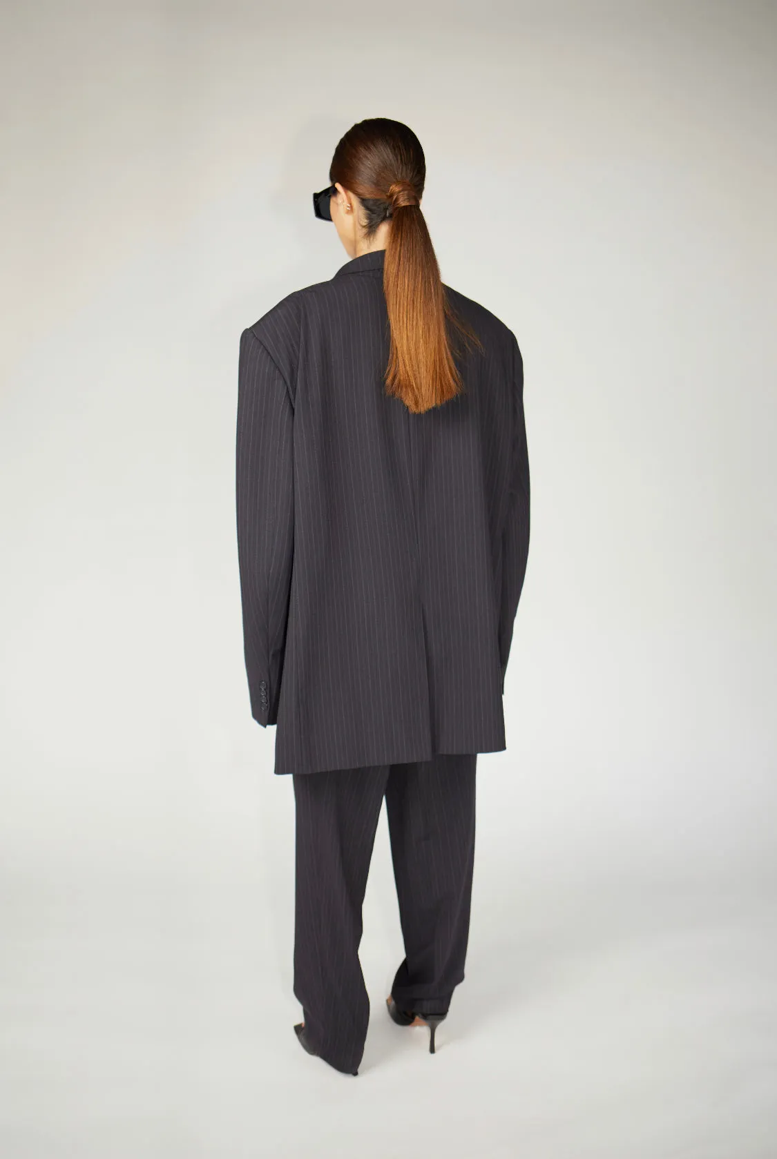 Libra Pinstripe Oversized Blazer