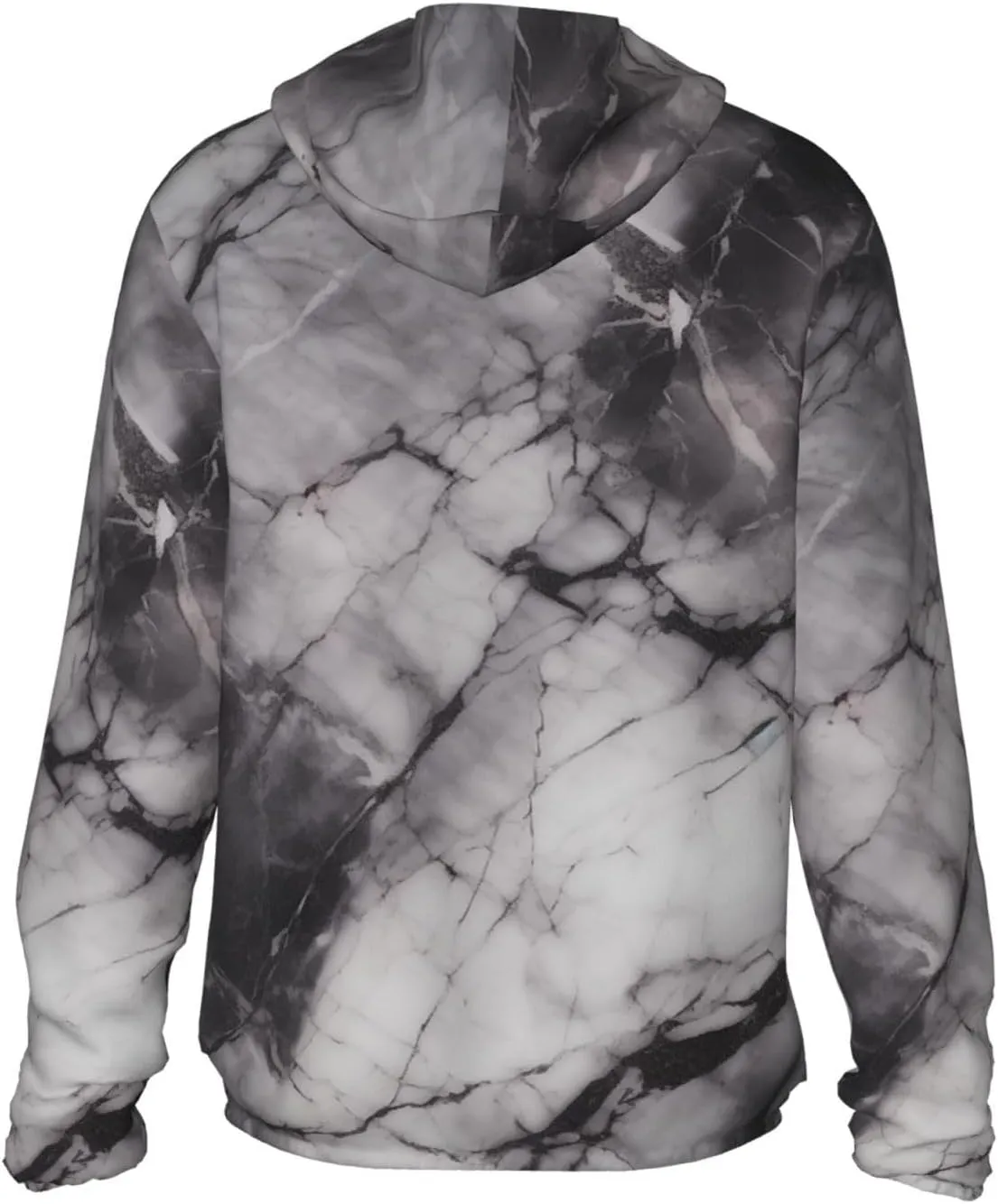 Light Black Marble Unisex Sun Protection Hoodie Upf 50 Long Sleeve Sun Shirt Breathable Hoodie Jacket