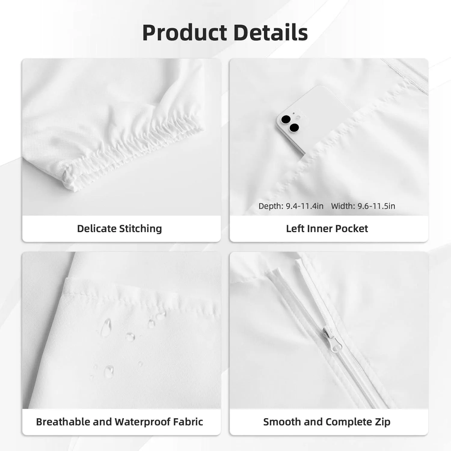 Light Black Marble Unisex Sun Protection Hoodie Upf 50 Long Sleeve Sun Shirt Breathable Hoodie Jacket