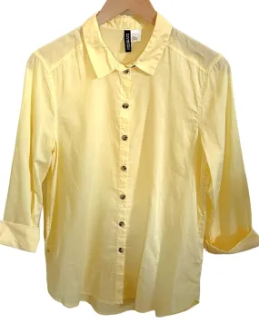Light Summer Lemon Yellow Button-down Shirt