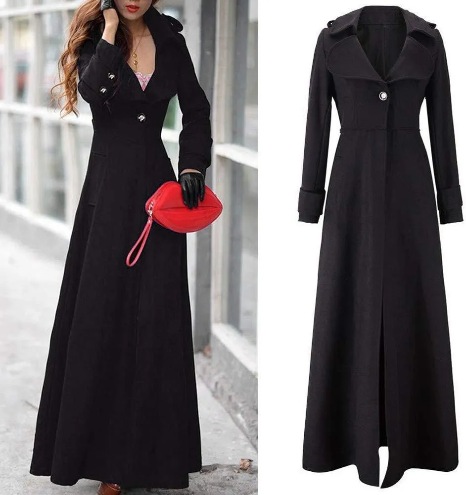 Long Winter Wool Coat for Women Solid Pocket Cardigan Button Top Sweater Knit Hooded Coat Winter Casual Notch Lapel