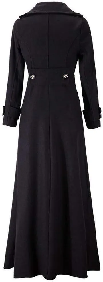 Long Winter Wool Coat for Women Solid Pocket Cardigan Button Top Sweater Knit Hooded Coat Winter Casual Notch Lapel