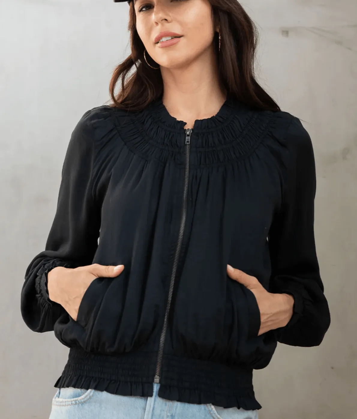 LS 20105WL Embroidered Bomber Jacket