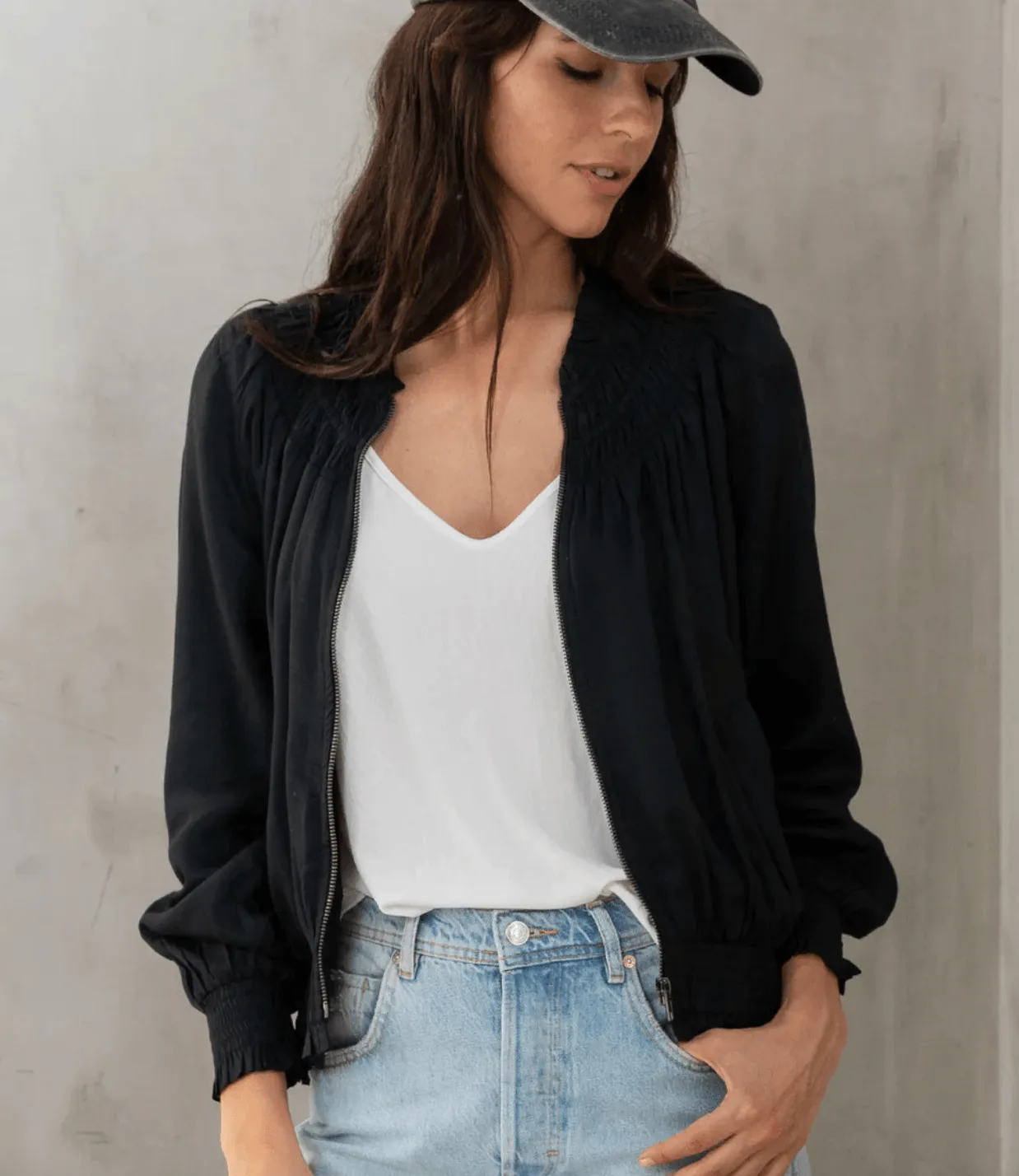 LS 20105WL Embroidered Bomber Jacket