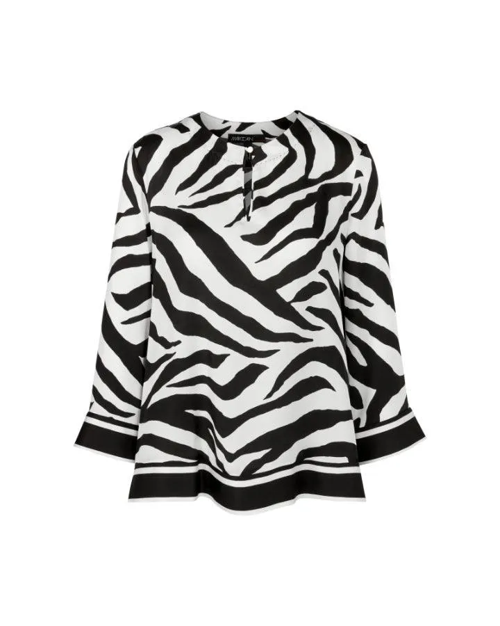 Marc Cain Flowy Zebra Print Blouse