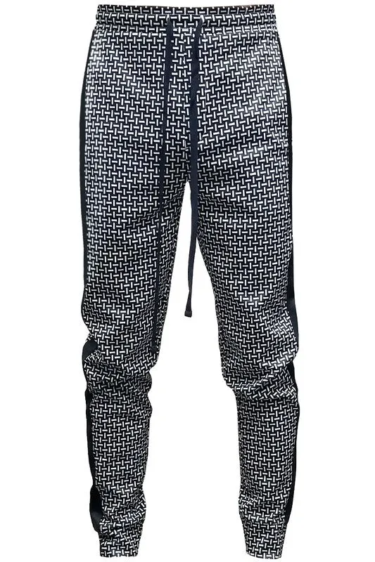 MEN'S Patterned Sweatpants with Side Stripe