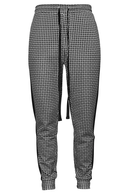 MEN'S Patterned Sweatpants with Side Stripe