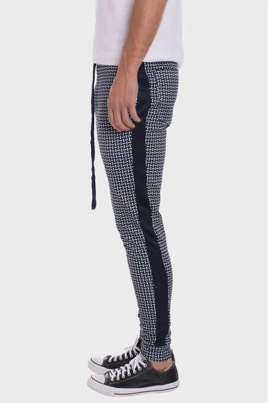 MEN'S Patterned Sweatpants with Side Stripe