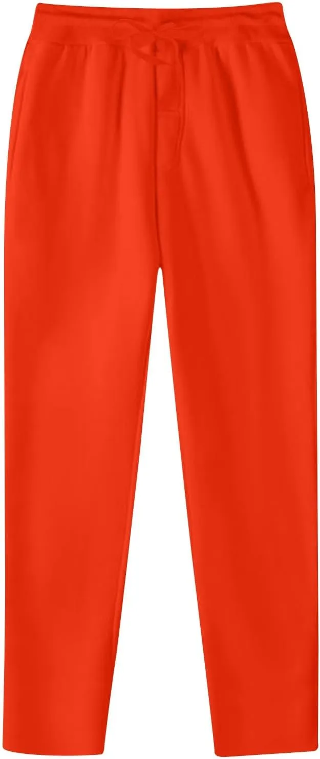 Men's Wide Leg Pants for Curvy Women,Stretchy Comfortable Lounge Pants