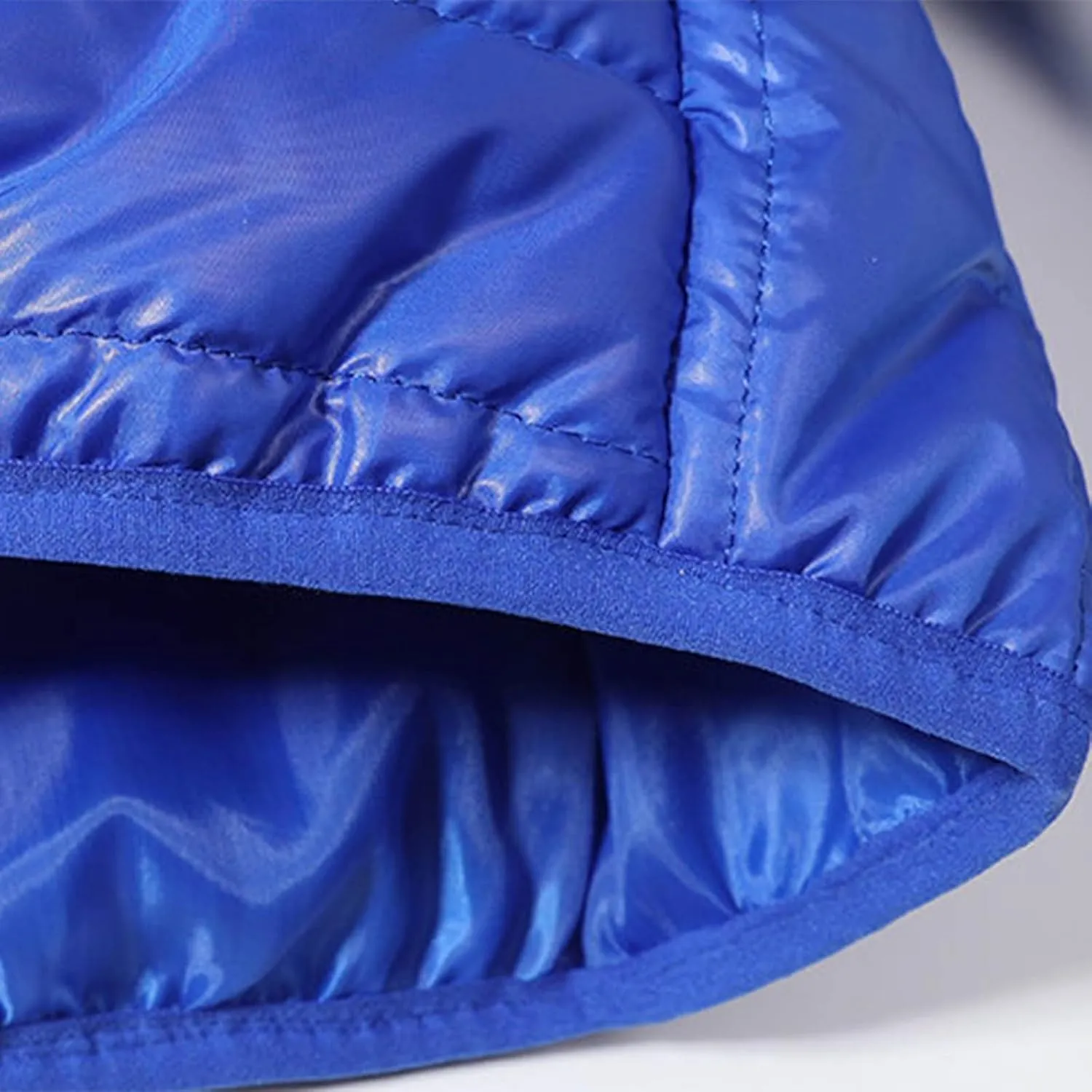 Men's Winter Jacket Light Quilted Puffer Jacket Fashion American Flag Print Jackets Water-Resistant Hooded Down Coat
