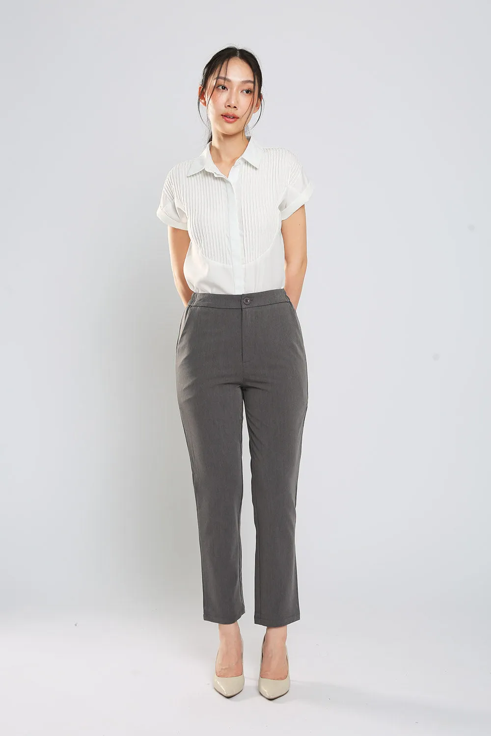 Monalise Tailored Pants in Grey