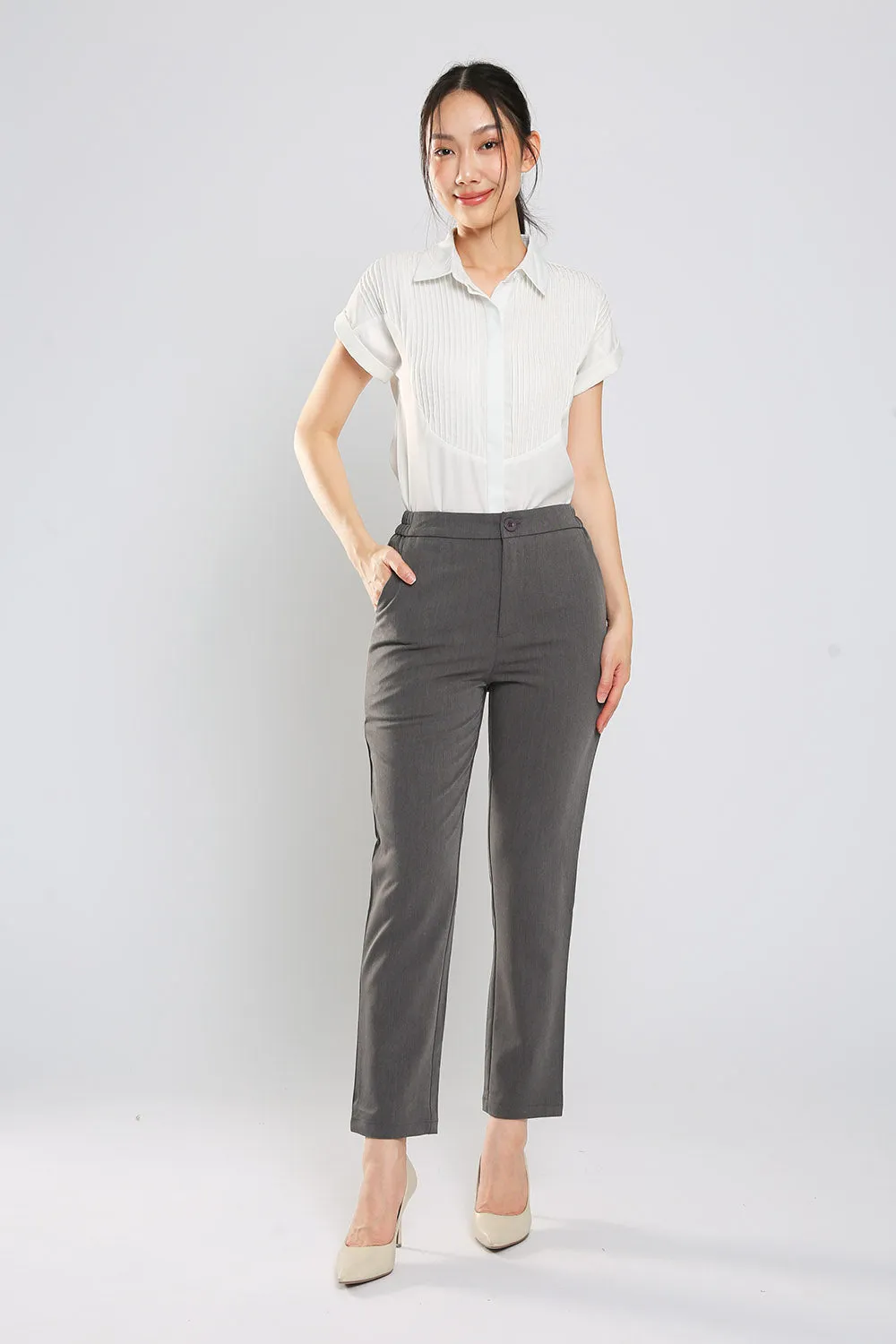 Monalise Tailored Pants in Grey