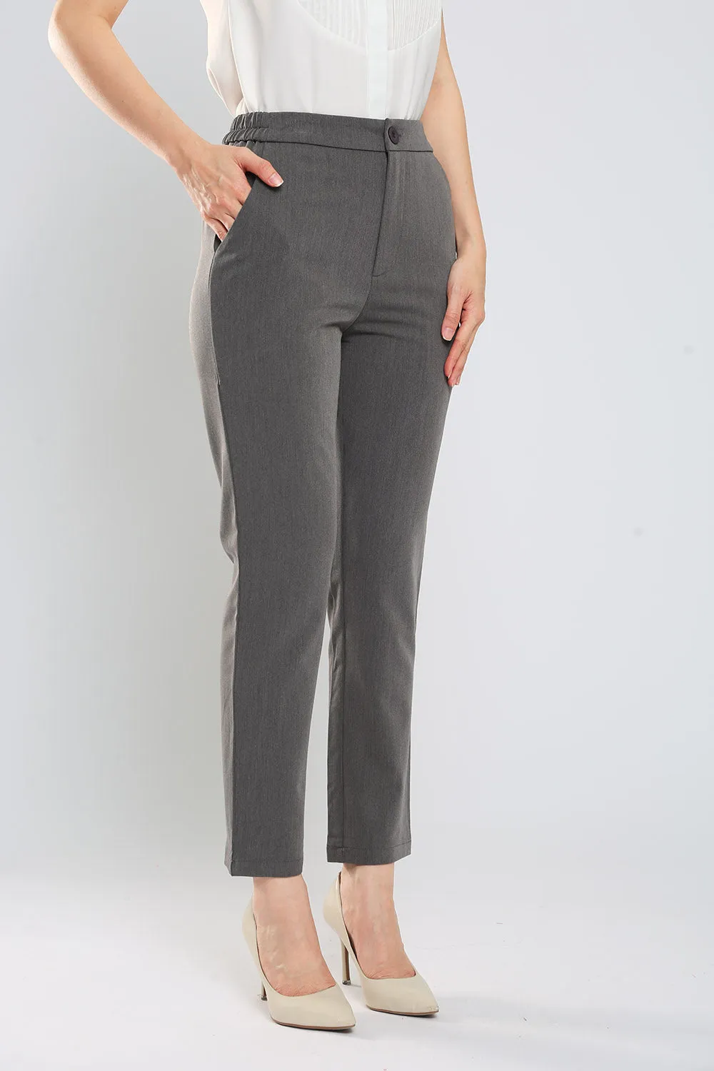 Monalise Tailored Pants in Grey