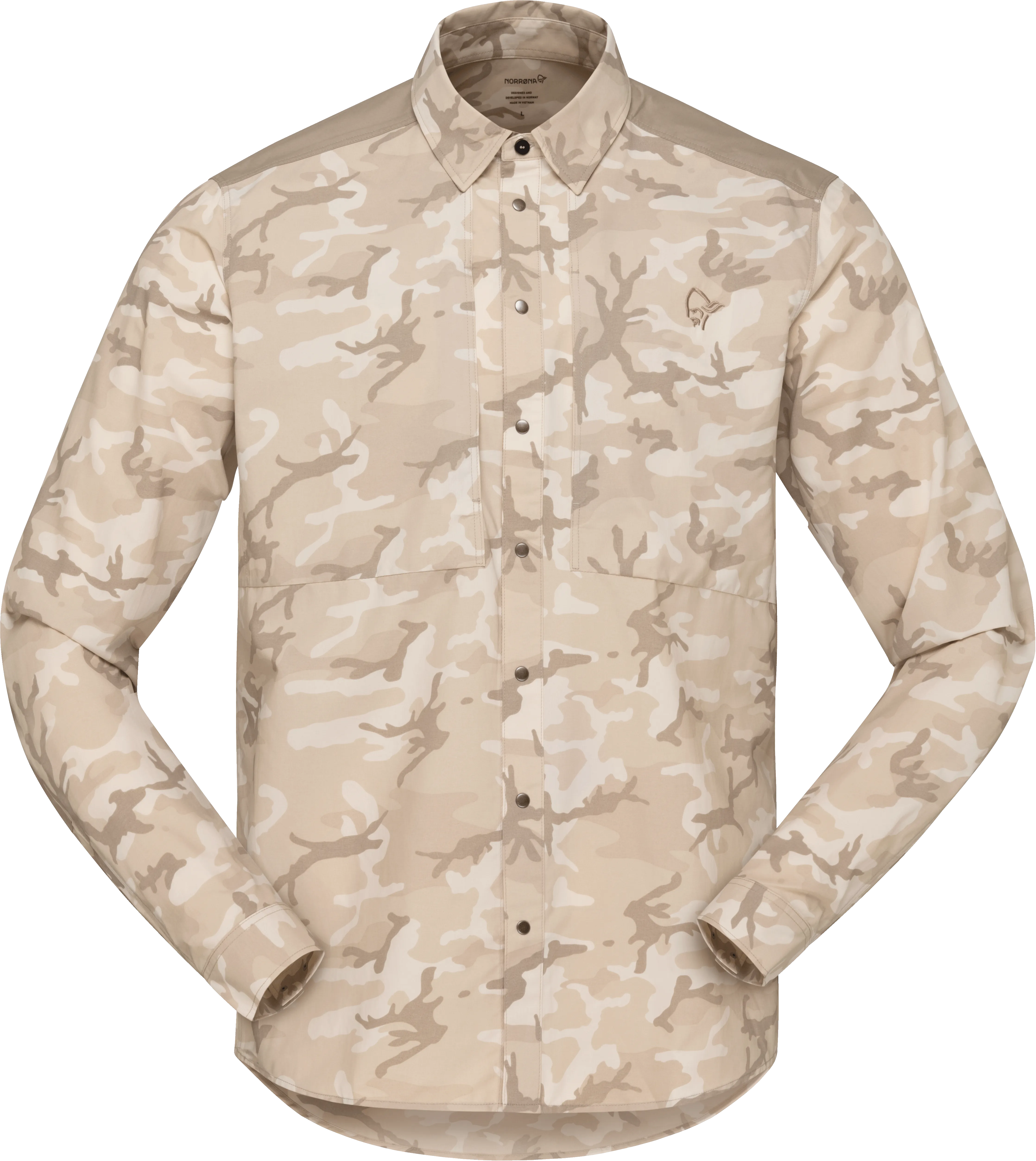 Norrøna Men&#x27;s Femund Light Shirt Beige Camo | Buy Norrøna Men&#x27;s Femund Light Shirt Beige Camo here | Outnorth