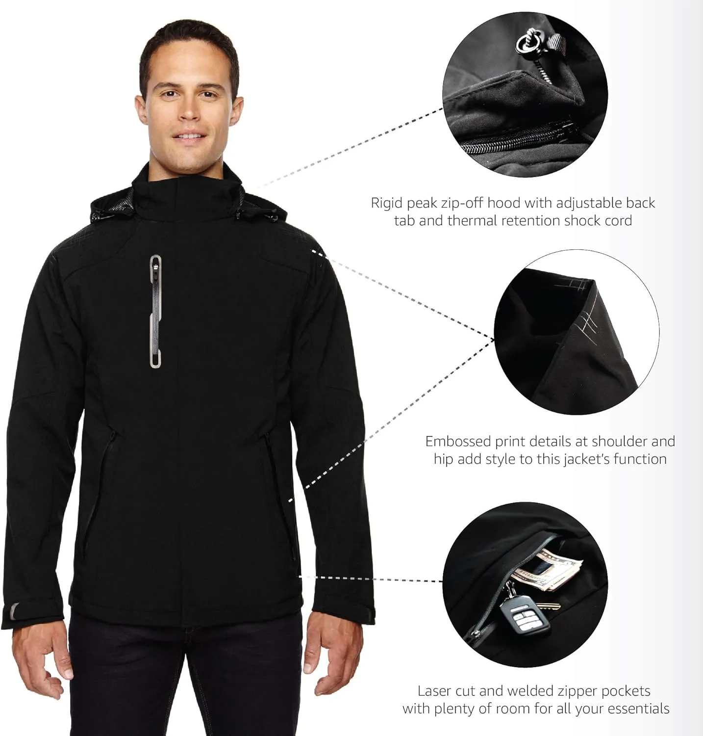North End City Soft Shell - Men's Lightweight Water Resistant and Wind Resistant Jacket