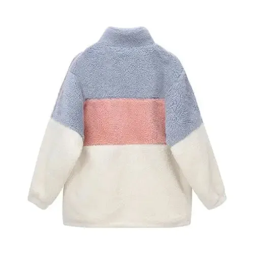 Pastel Color Hairy Warm Loose Oversize Jacket