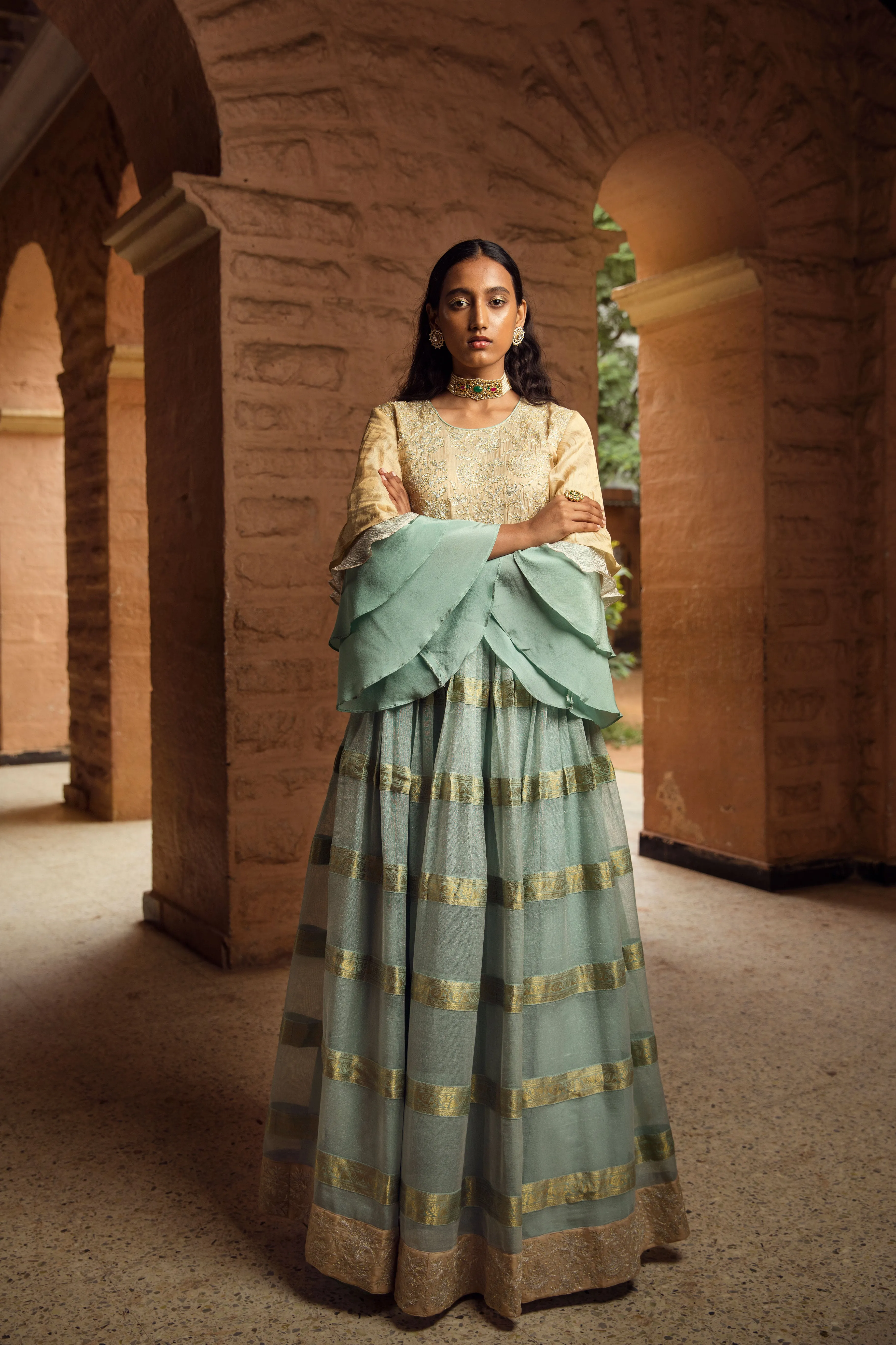 Powder Blue Lehenga