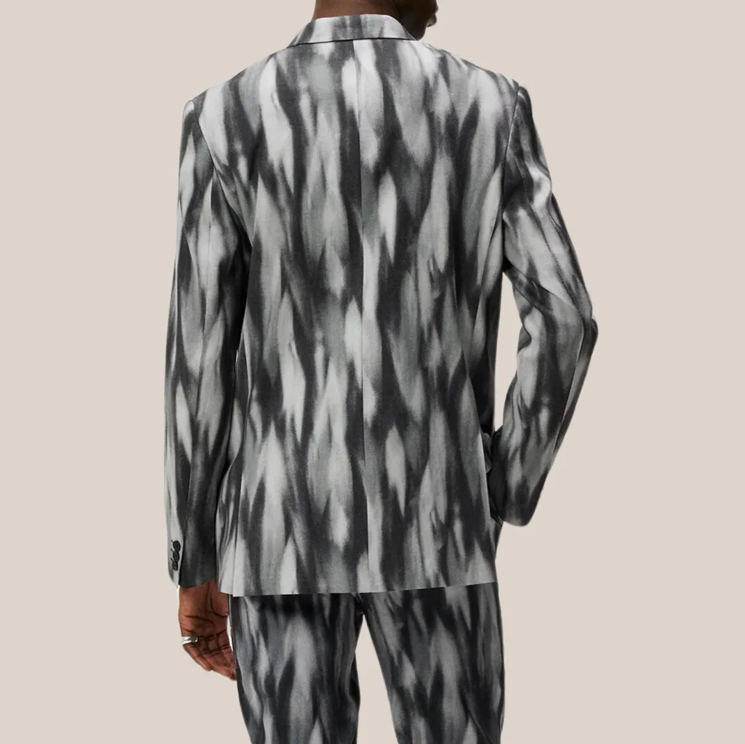 Printed Double Breasted Blazer - Multi