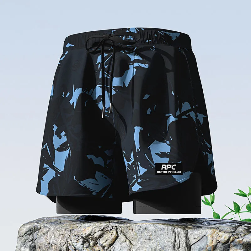 Professional men's double-layer boxer shorts suit
