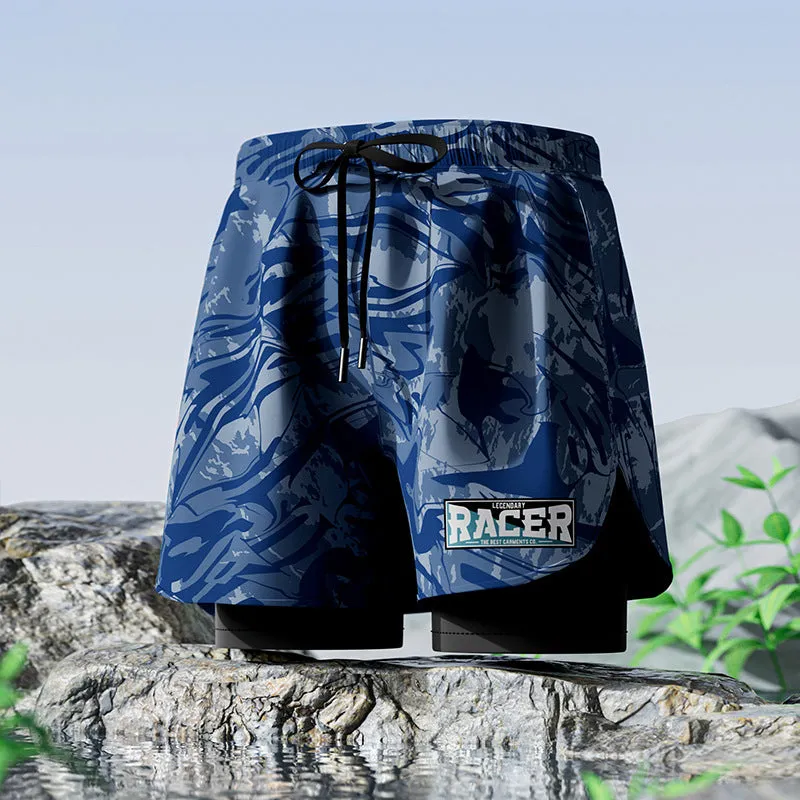 Professional men's double-layer boxer shorts suit