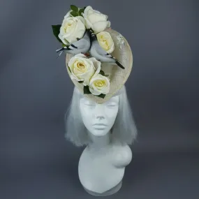"Bleepity Bleeping Bleep!" Ivory Rose Pigeon Poop Hat
