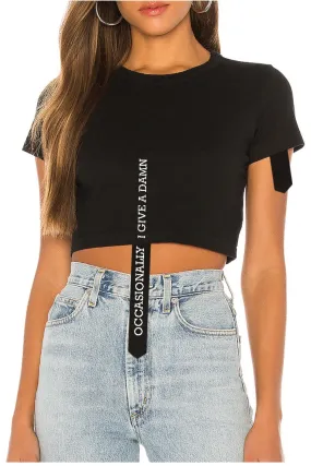 Ray Black Crop Top