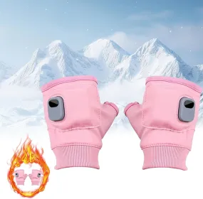 Rechargeable Heated Fingerless Gloves for Cold Weather - Men & Women