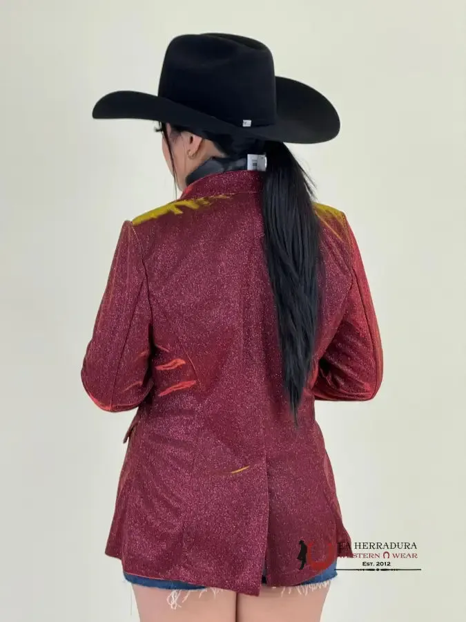 ROCK&ROLL BURGUNDY IRIDESCENT BLAZER