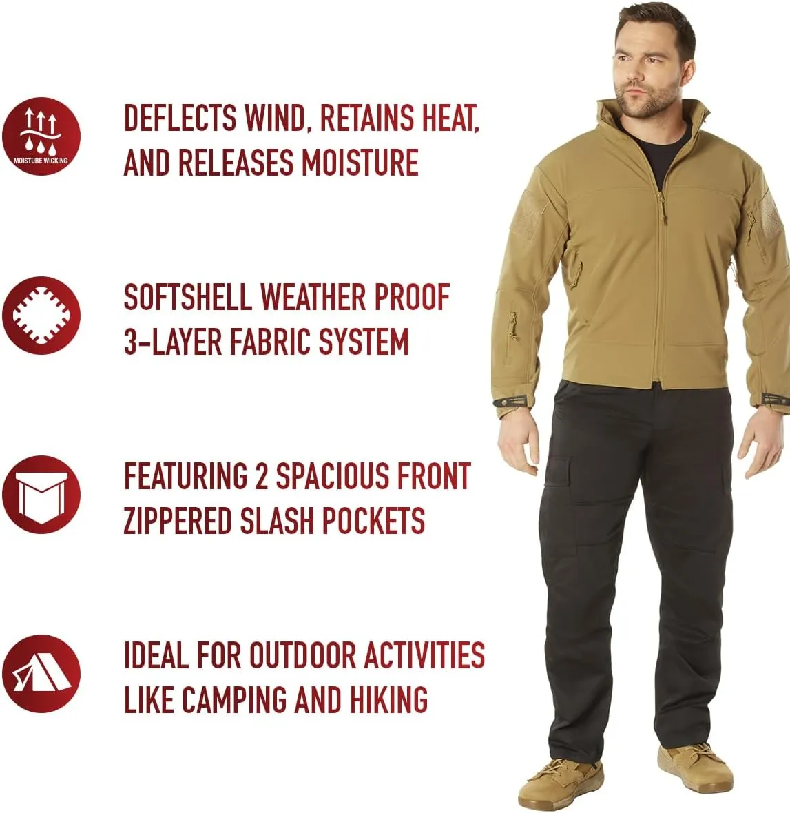 Rothco Covert Ops Lt Weight Soft Shell Jacket