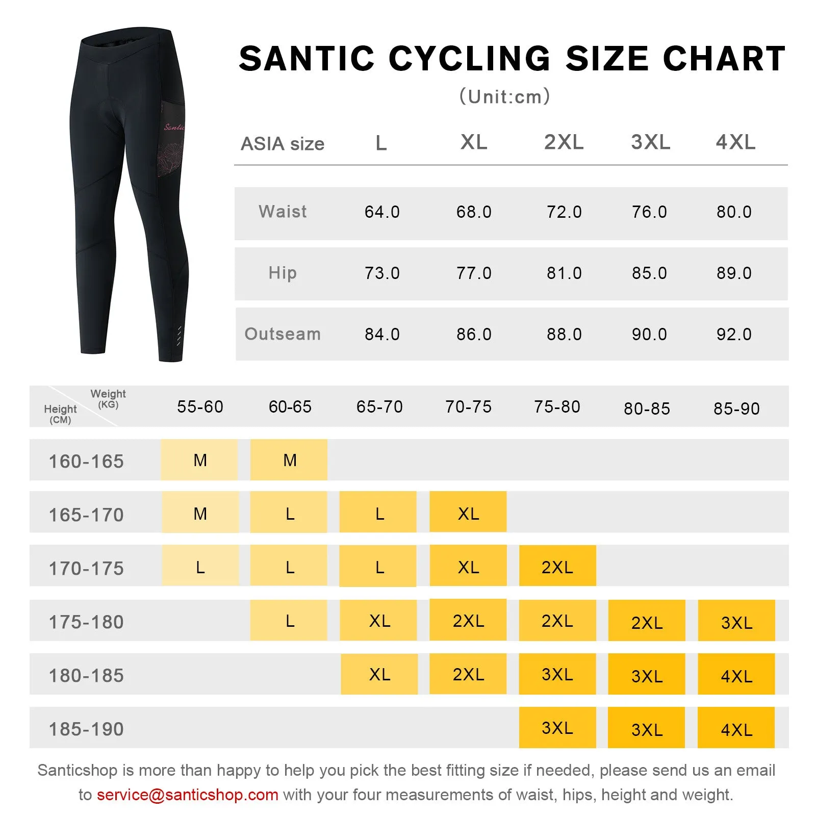 Santic Women's Cycling Pants 4D Padded Bicycle Tights Pink