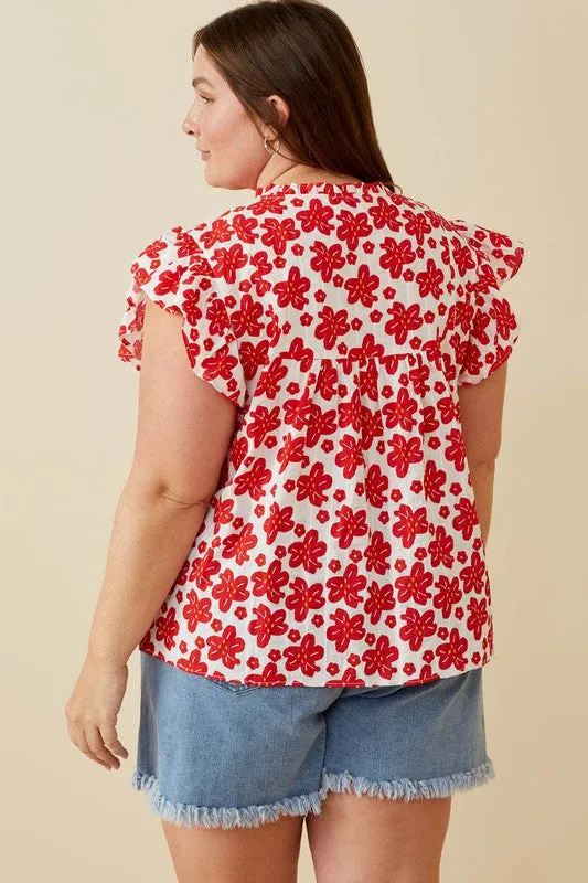 Scarlet Plume Blouse