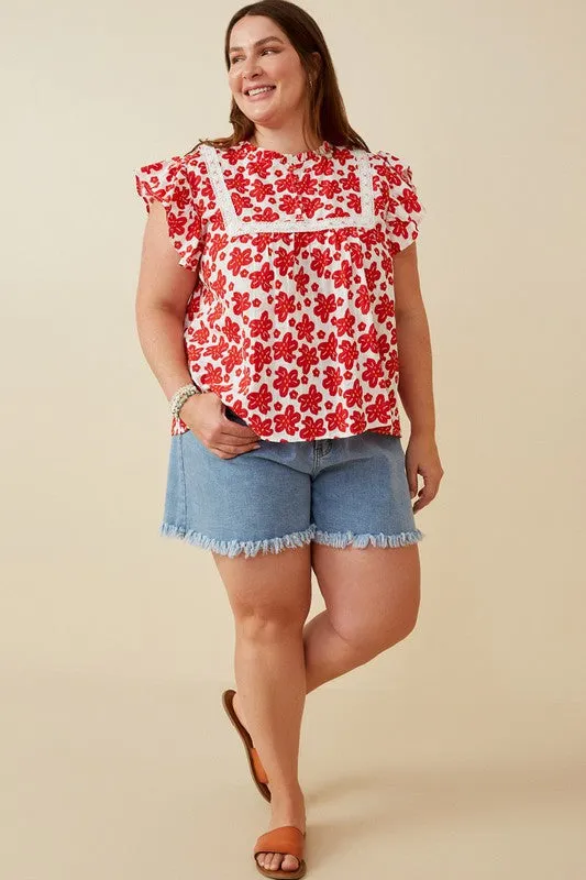 Scarlet Plume Blouse