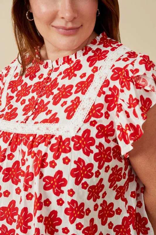 Scarlet Plume Blouse